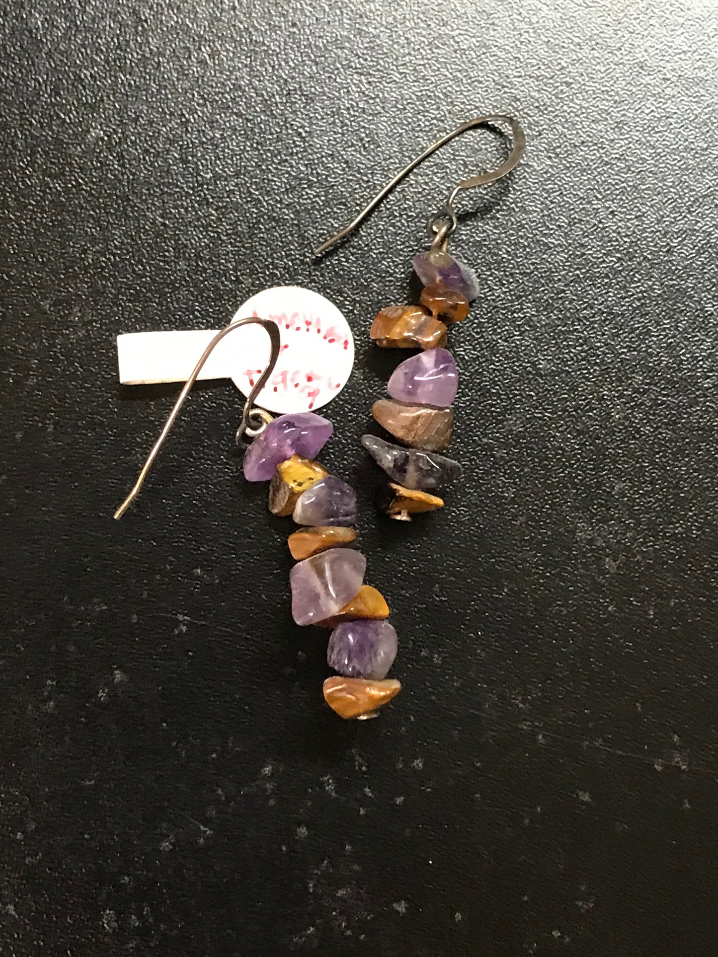 Amethyst And Tigerseye Earrings