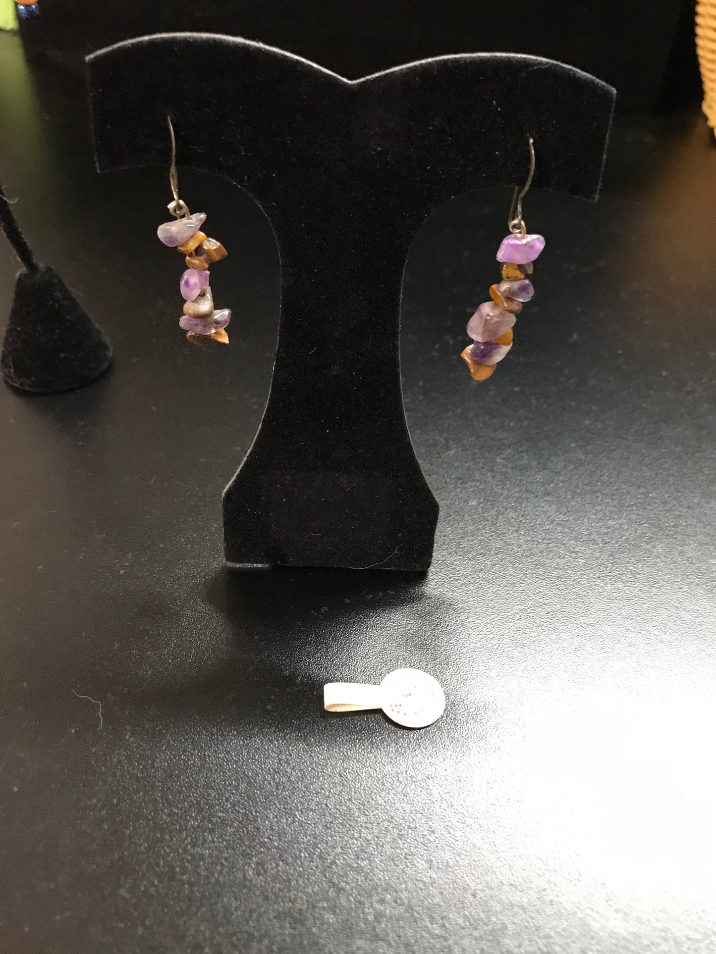 Amethyst And Tigerseye Earrings
