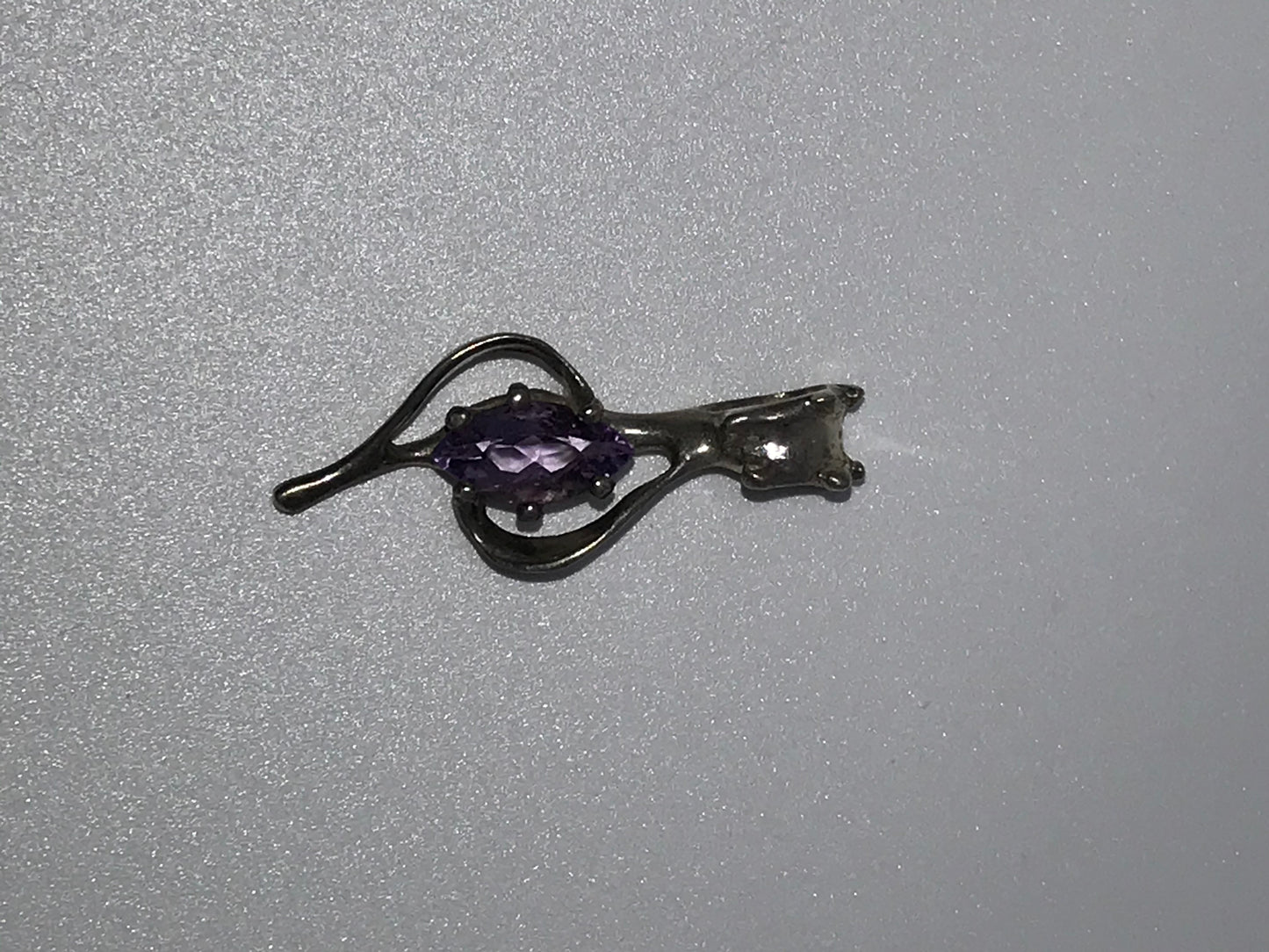 Sterling Silver And Amethyst Pendant