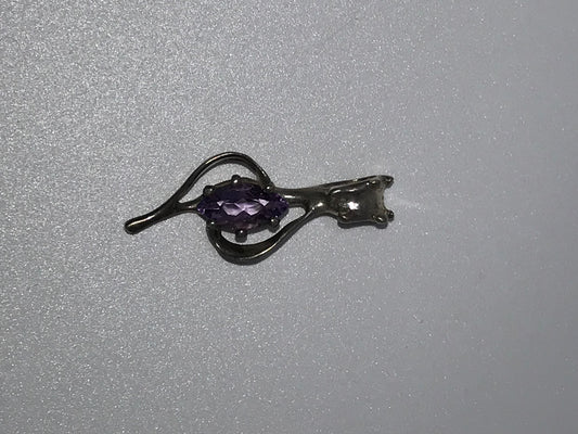Sterling Silver And Amethyst Pendant