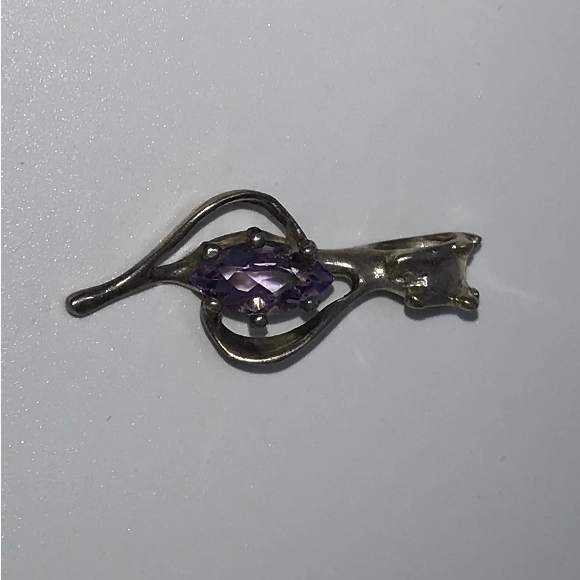 Sterling Silver And Amethyst Pendant