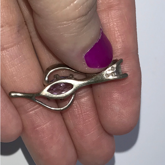 Sterling Silver And Amethyst Pendant
