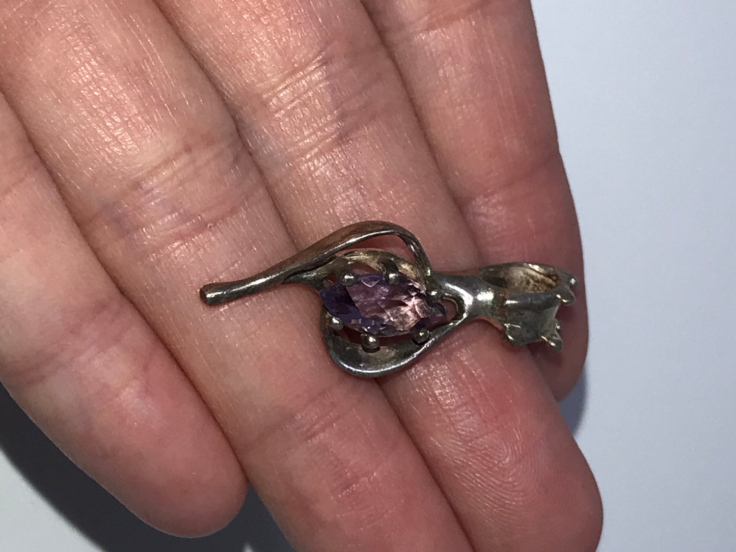 Sterling Silver And Amethyst Pendant