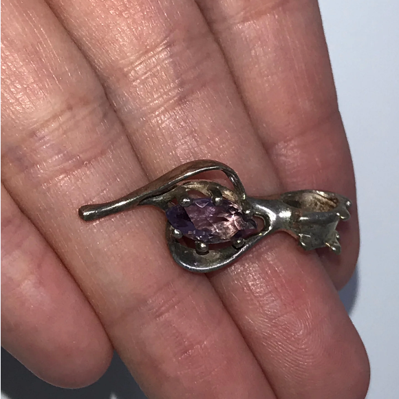 Sterling Silver And Amethyst Pendant