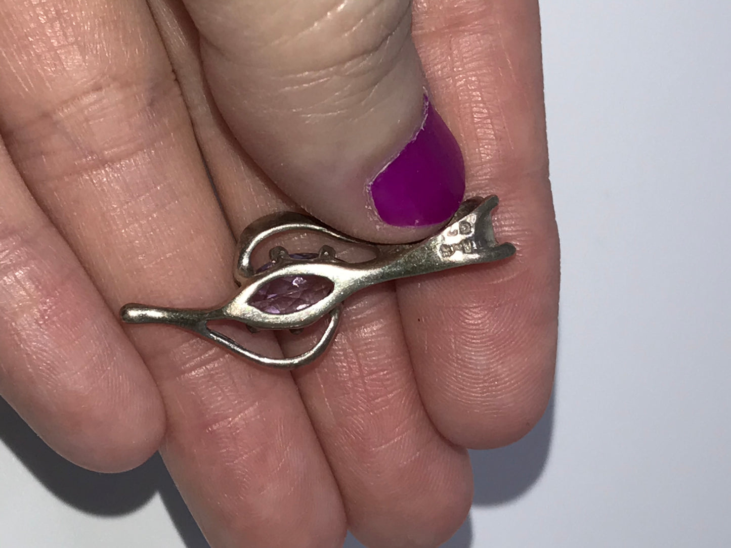 Sterling Silver And Amethyst Pendant