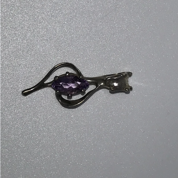 Sterling Silver And Amethyst Pendant