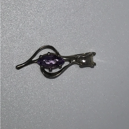 Sterling Silver And Amethyst Pendant