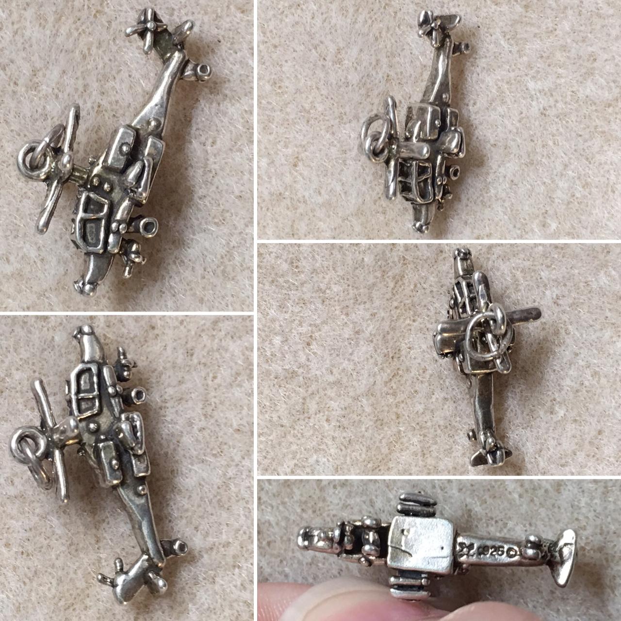 Sterling Silver Helicopter Pendant