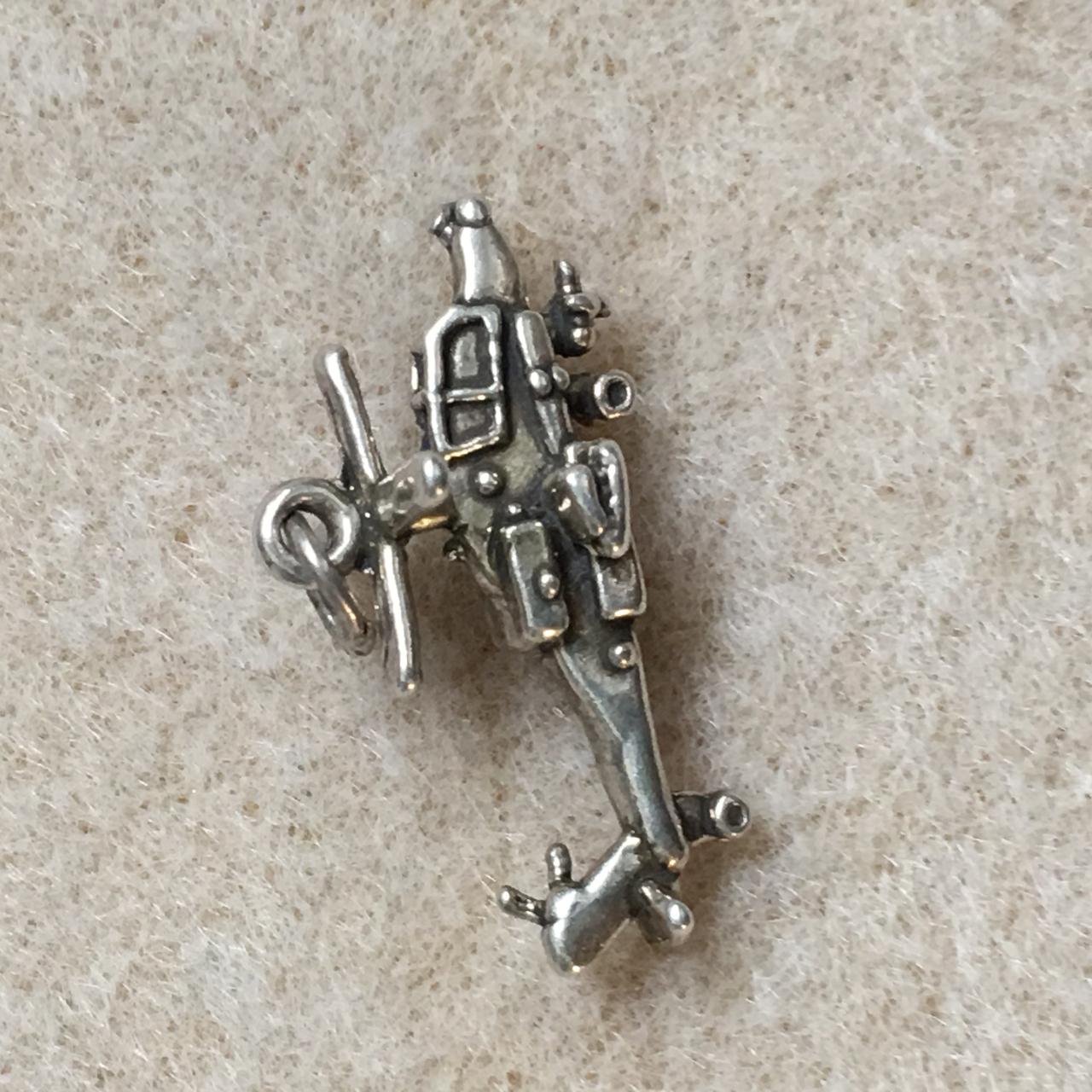 Sterling Silver Helicopter Pendant