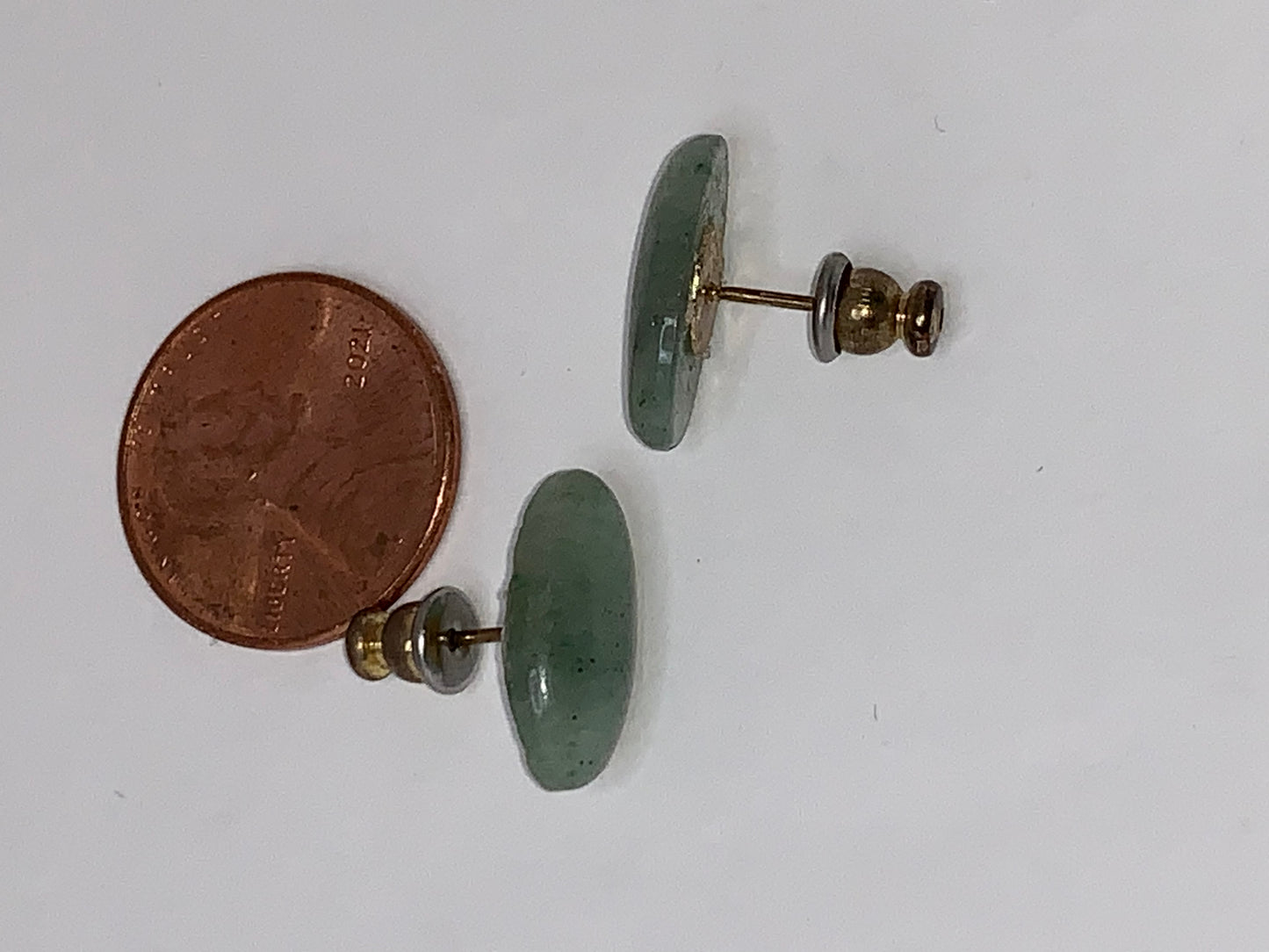 Aquamarine 18kt gf Post Earrings