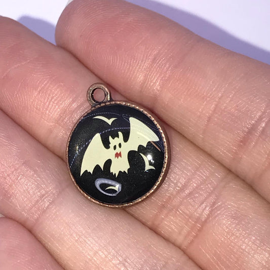 Cute Brass Bat Pendant Charm
