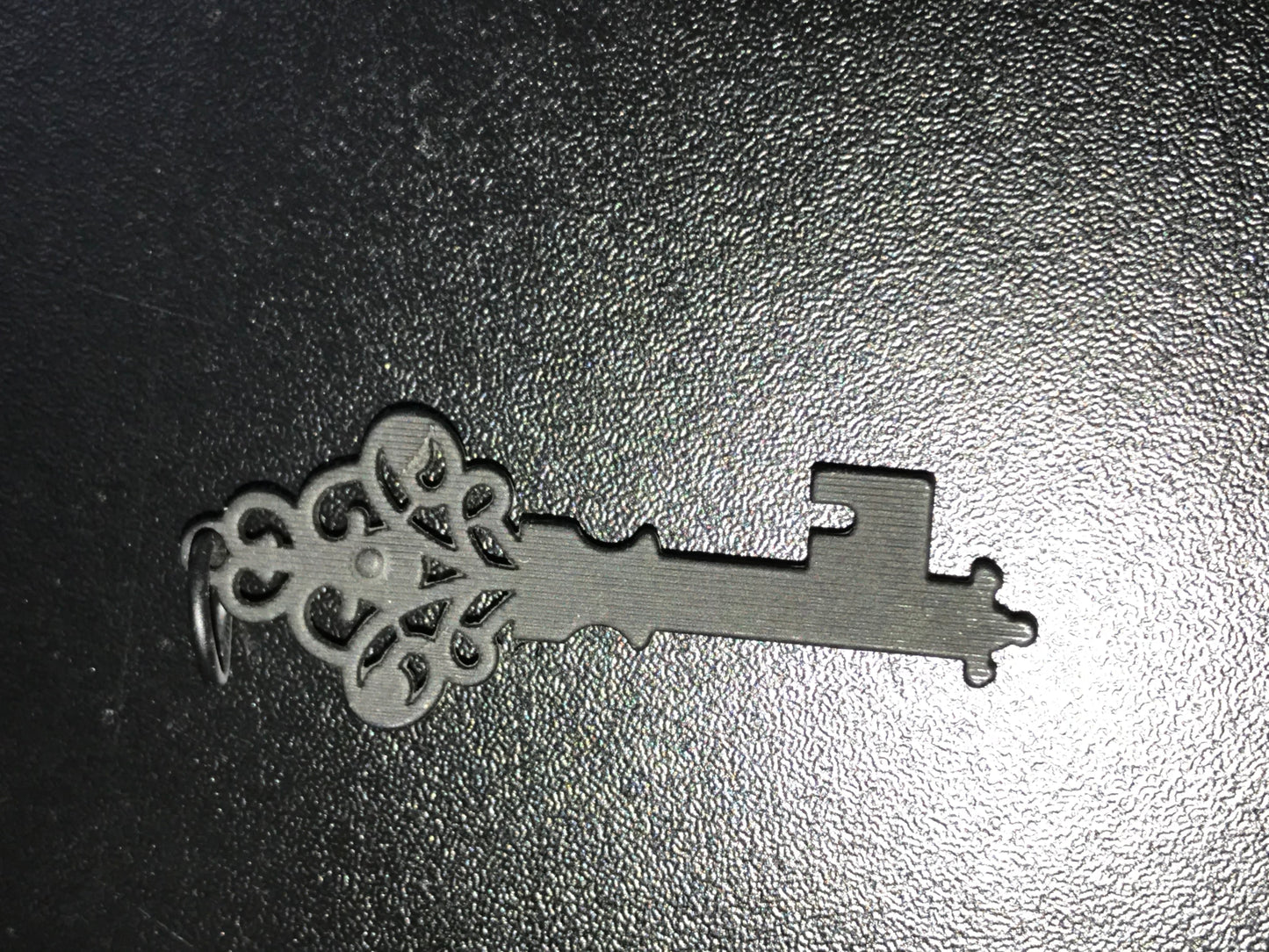 Black and Red Key Pendant