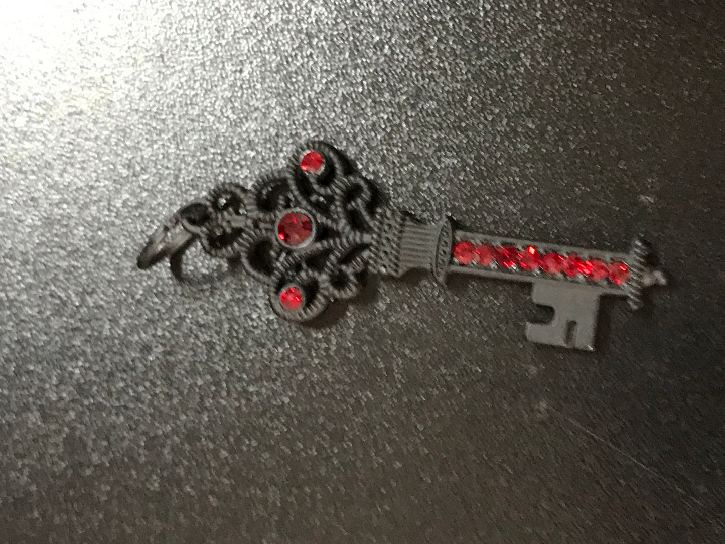 Black and Red Key Pendant
