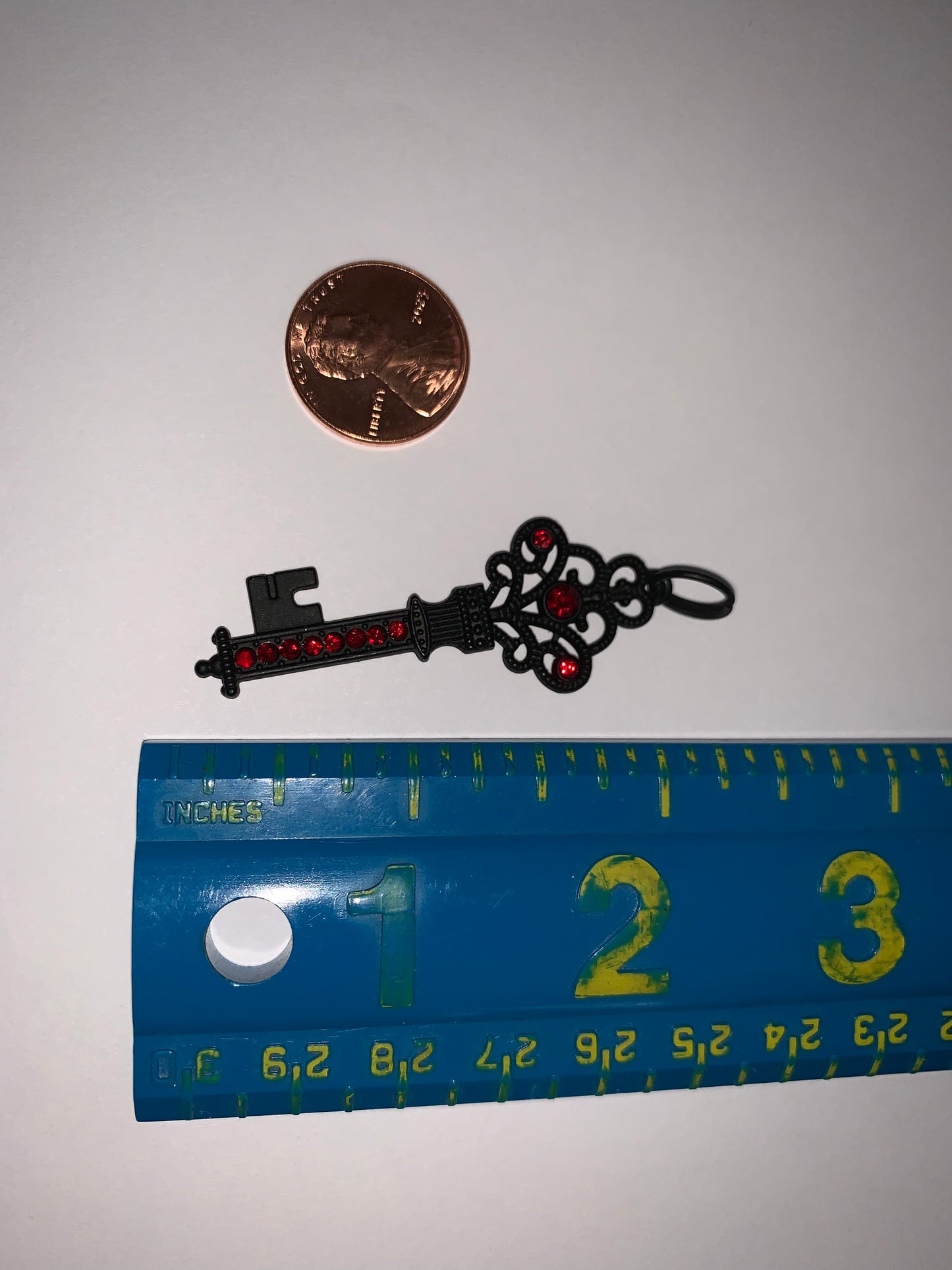 Black and Red Key Pendant