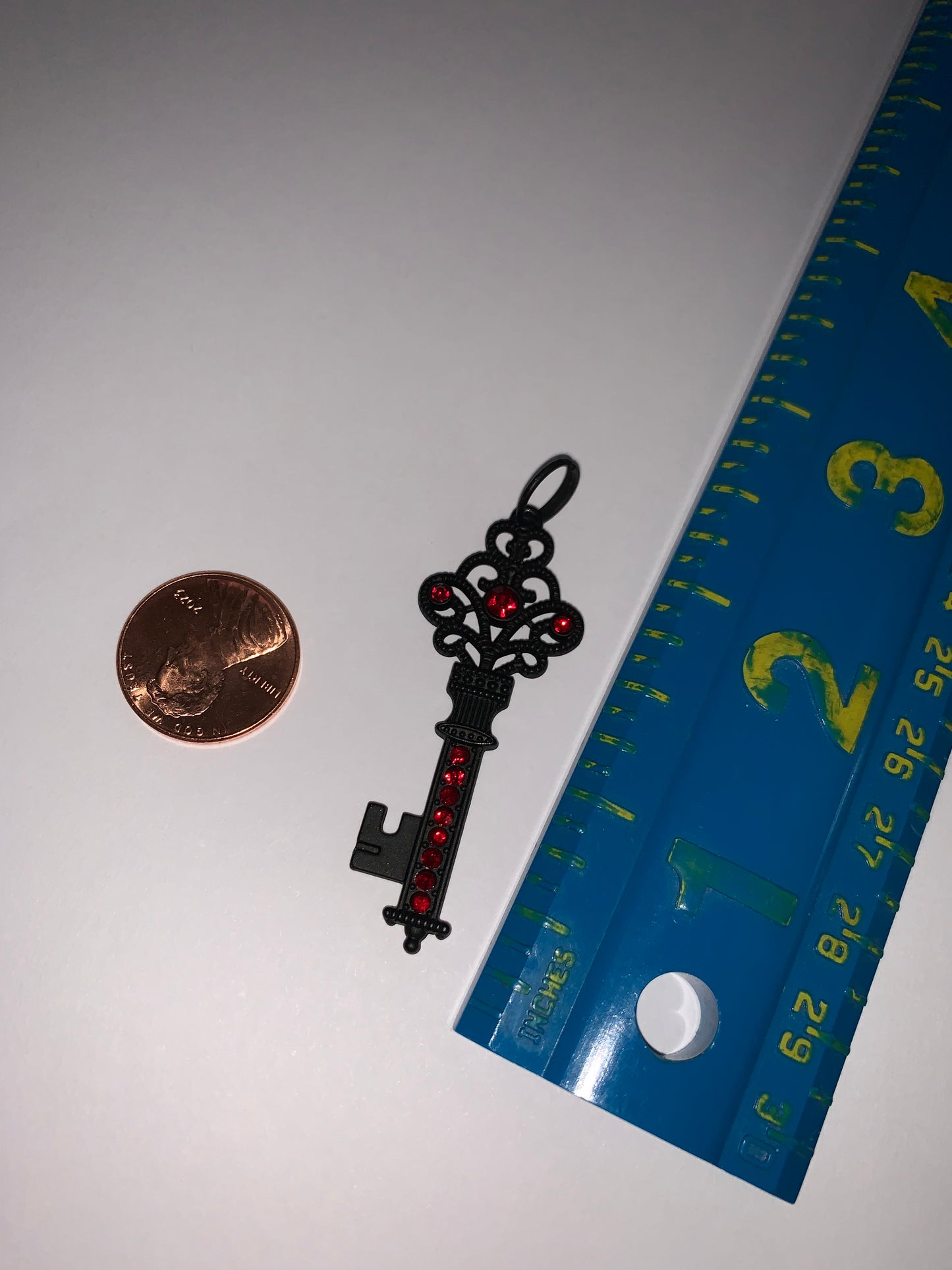 Black and Red Key Pendant