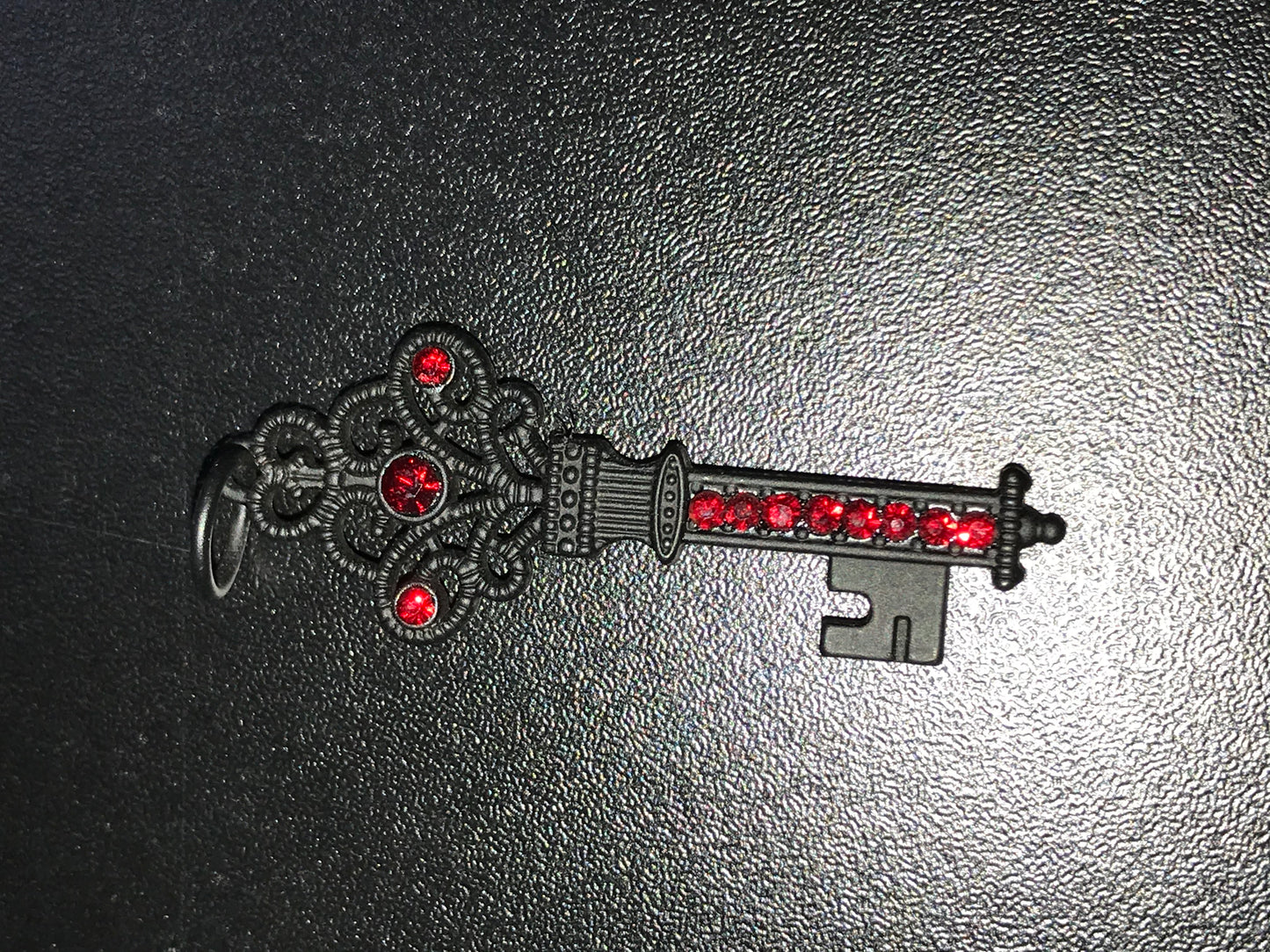 Black and Red Key Pendant