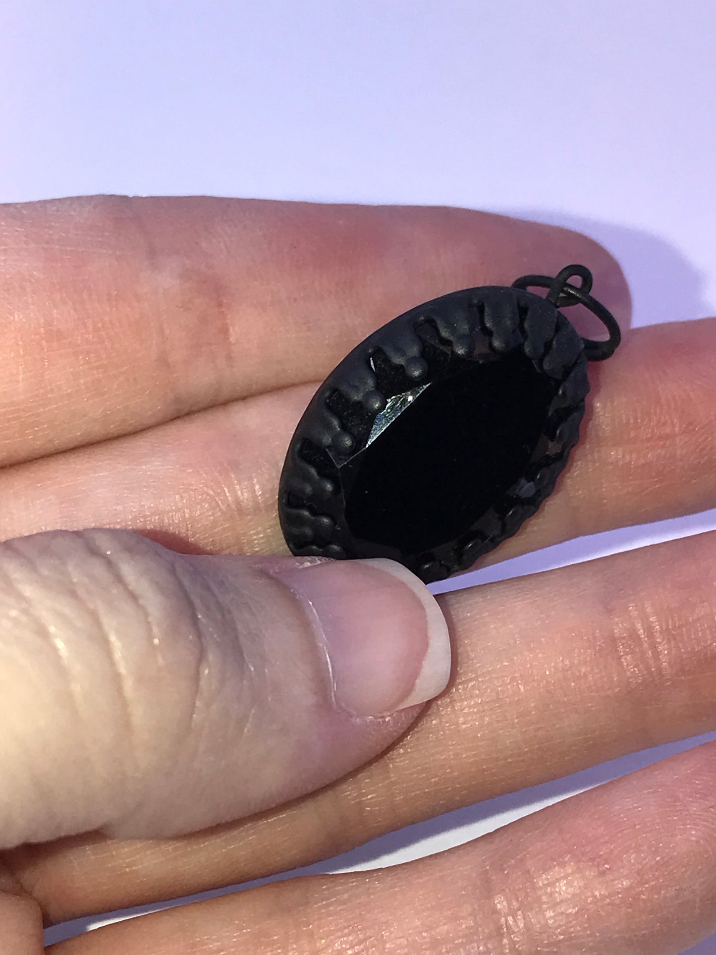 Black Oval Pendant