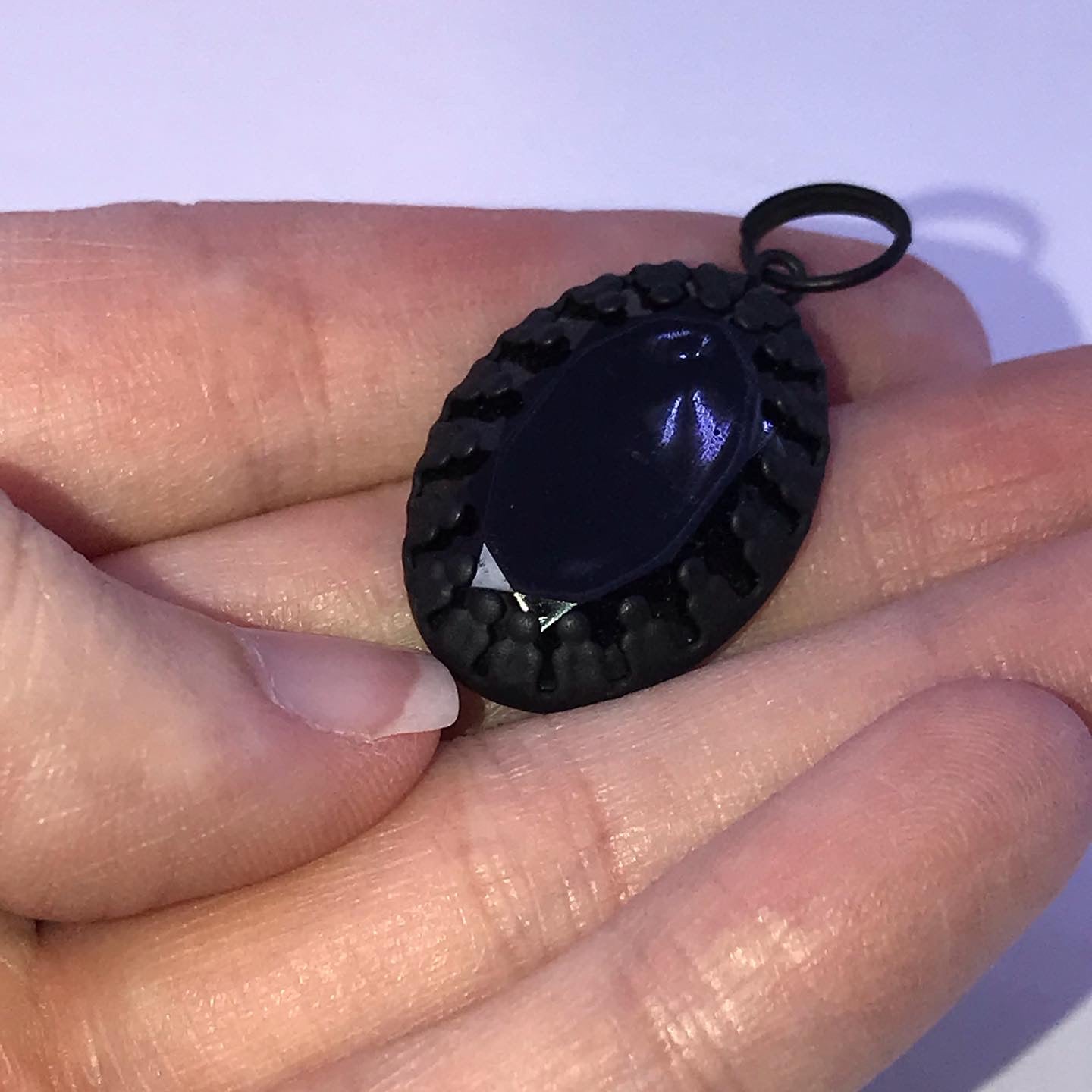 Black Oval Pendant