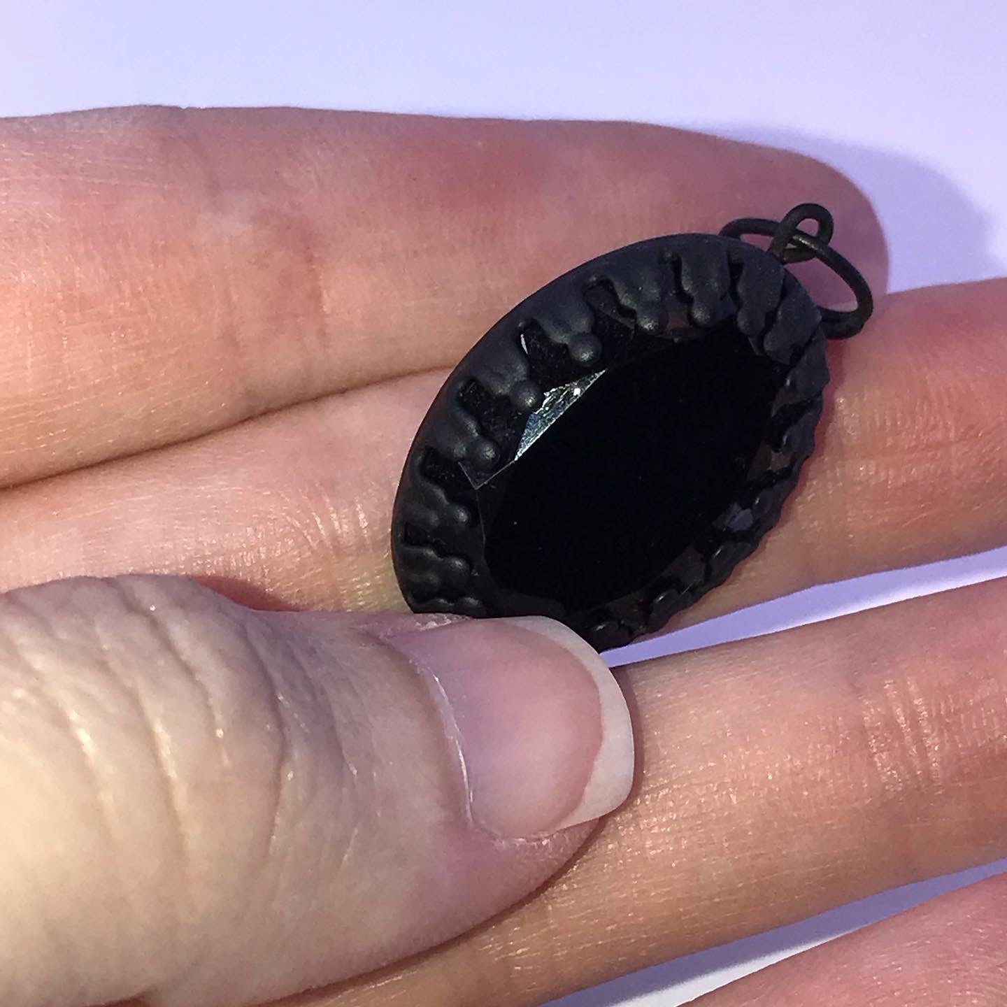 Black Oval Pendant