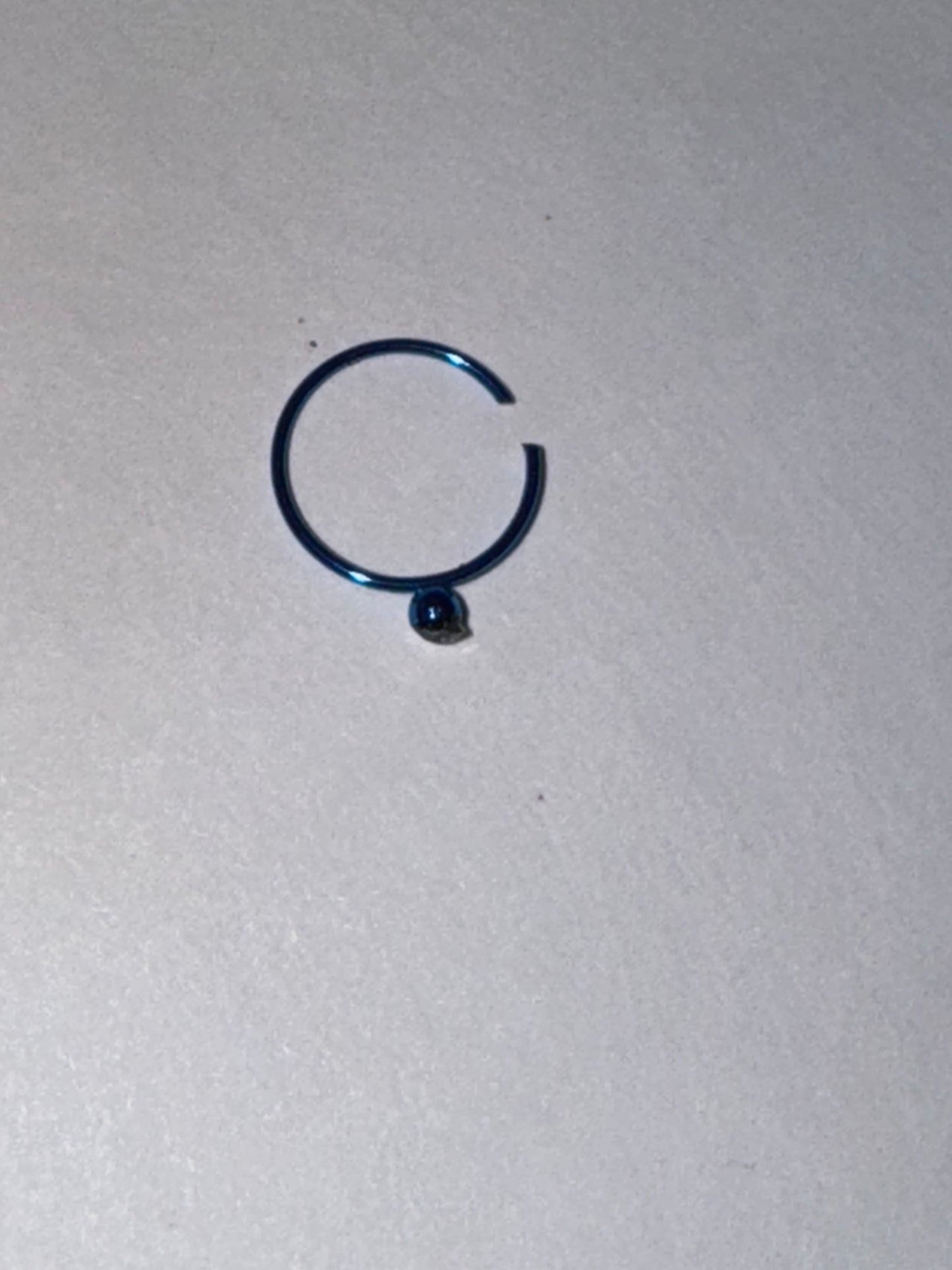 Colorful 22 Gauge Titanium Plated Hoop Nose Rings