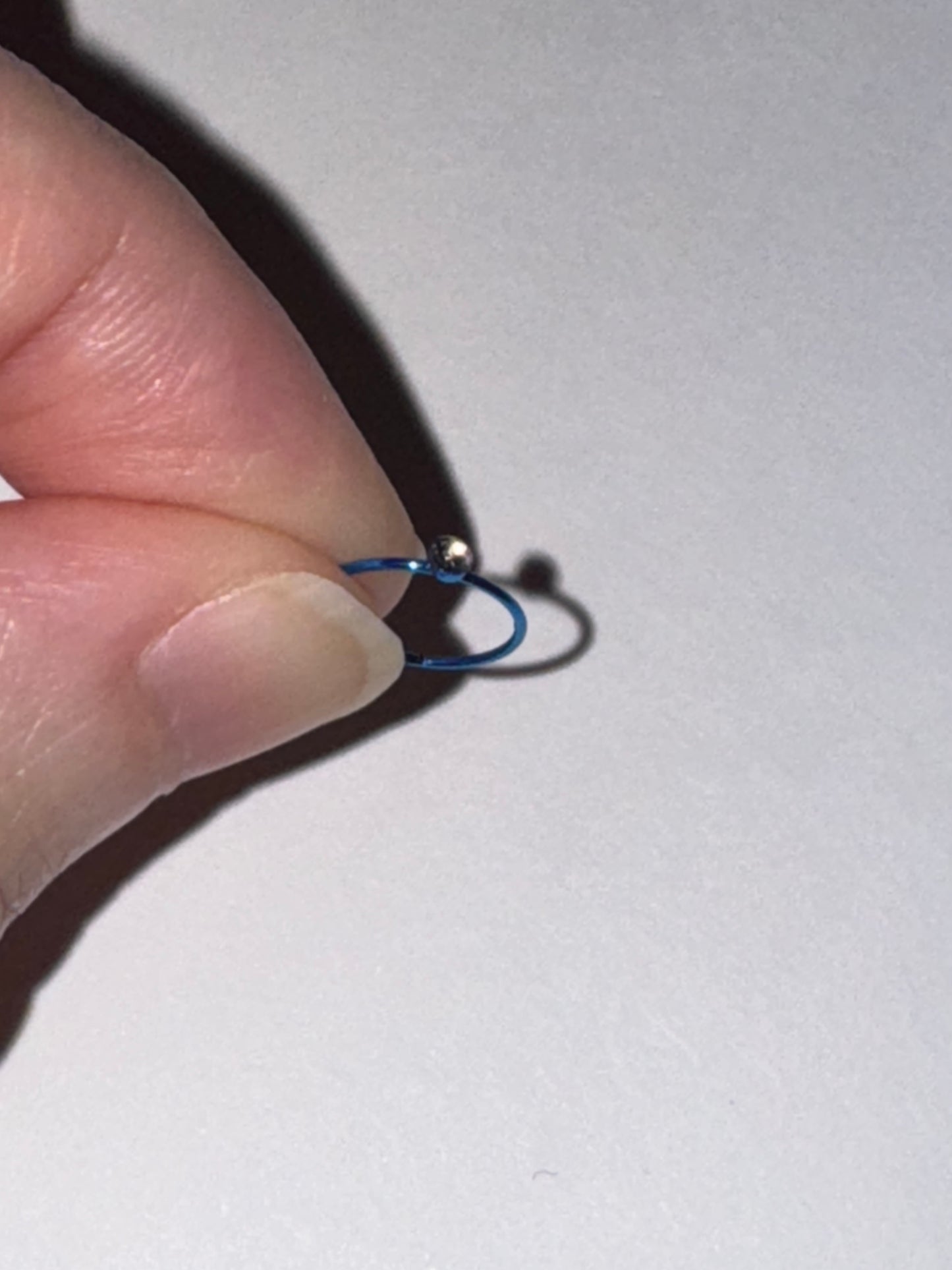 Colorful 22 Gauge Titanium Plated Hoop Nose Rings