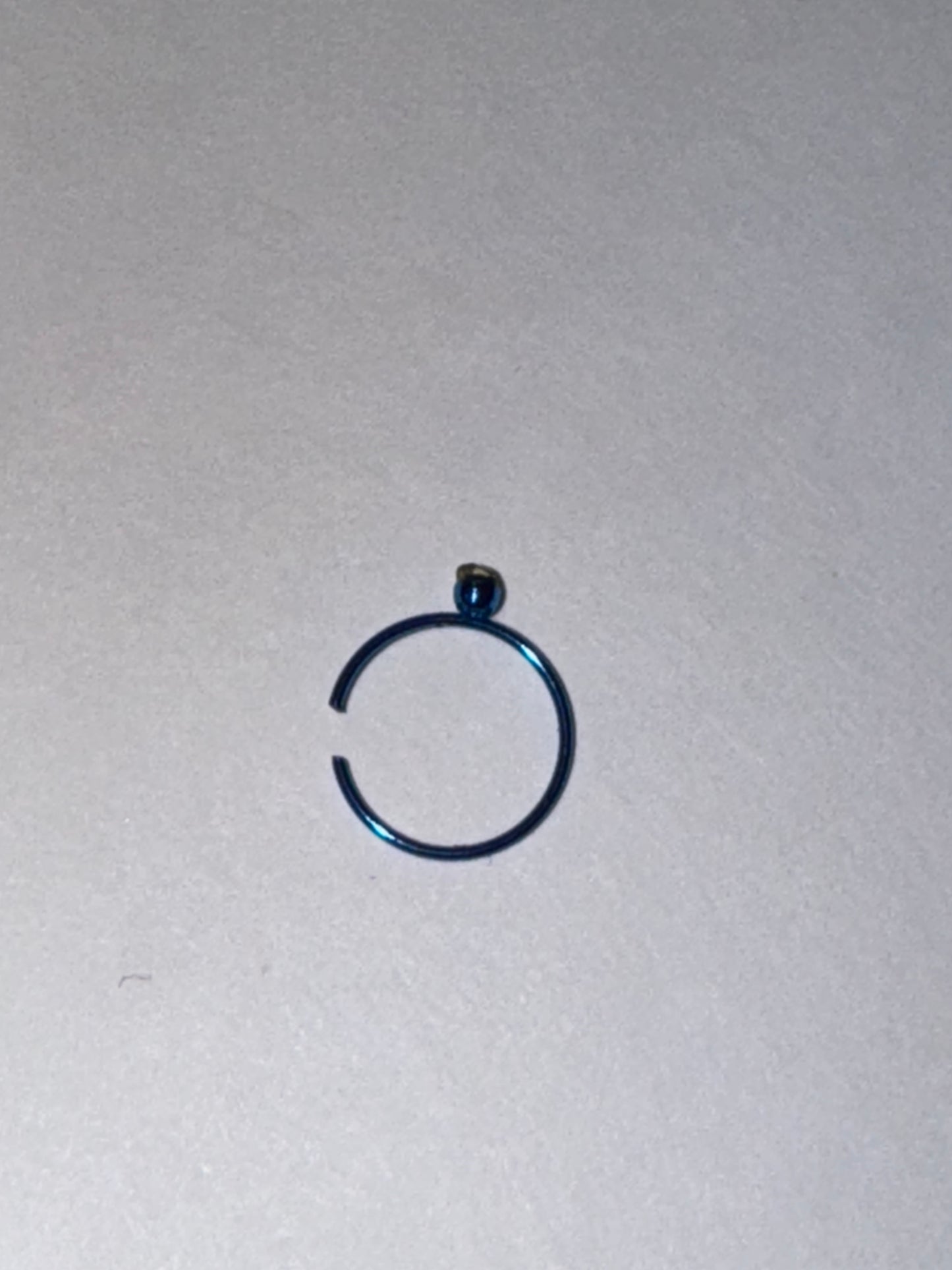 Colorful 22 Gauge Titanium Plated Hoop Nose Rings