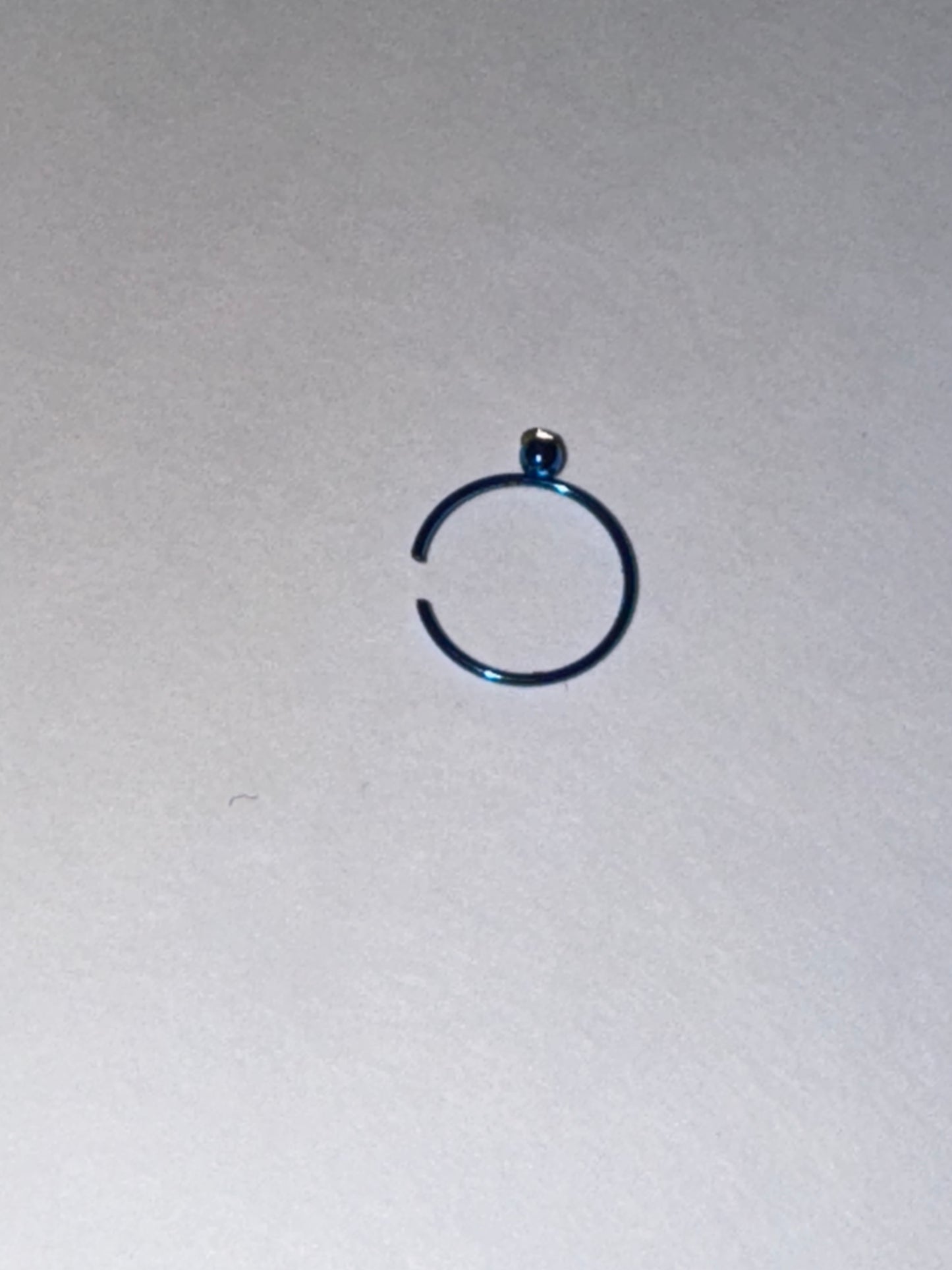 Colorful 22 Gauge Titanium Plated Hoop Nose Rings