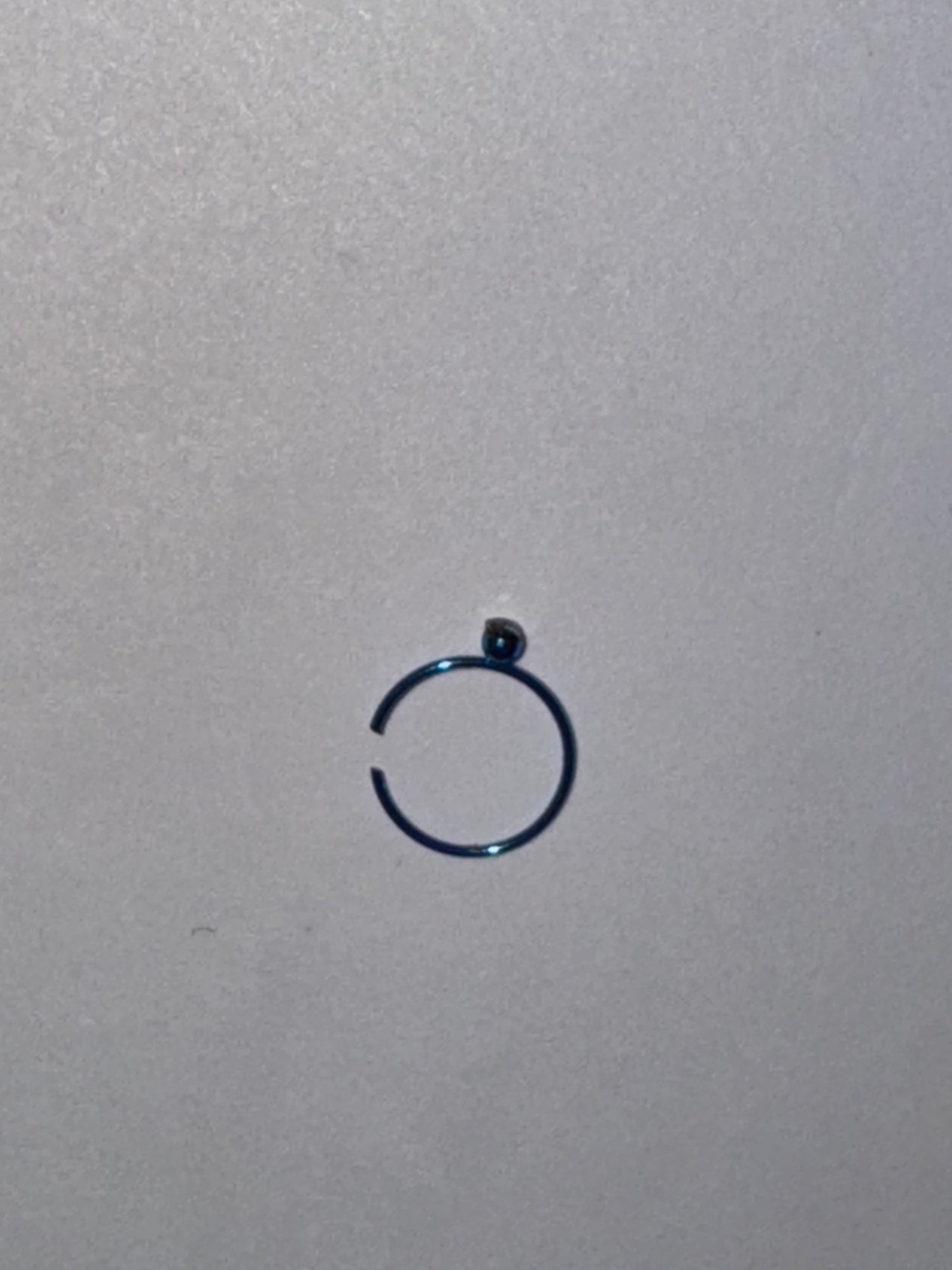 Colorful 22 Gauge Titanium Plated Hoop Nose Rings