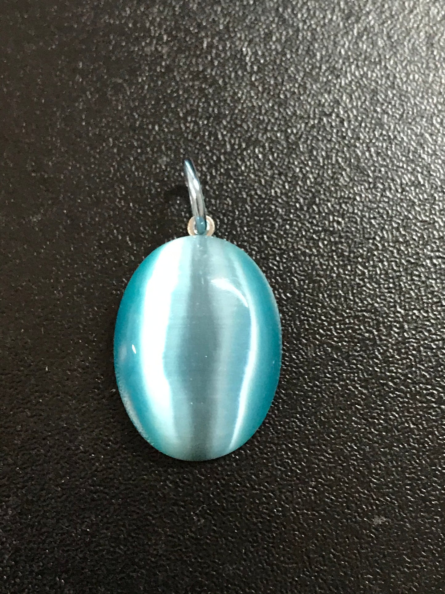 Turquoise Blue Cat's Eye Pendant