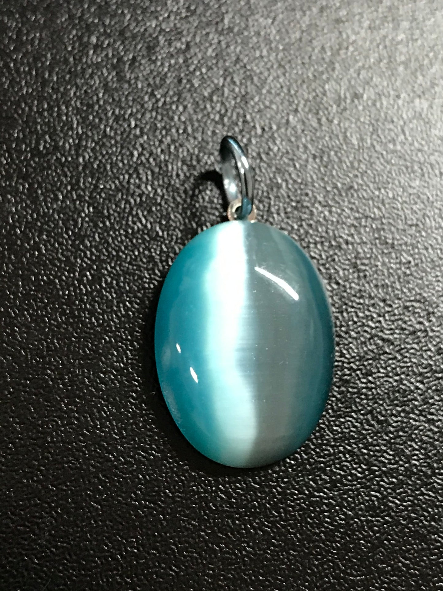 Turquoise Blue Cat's Eye Pendant