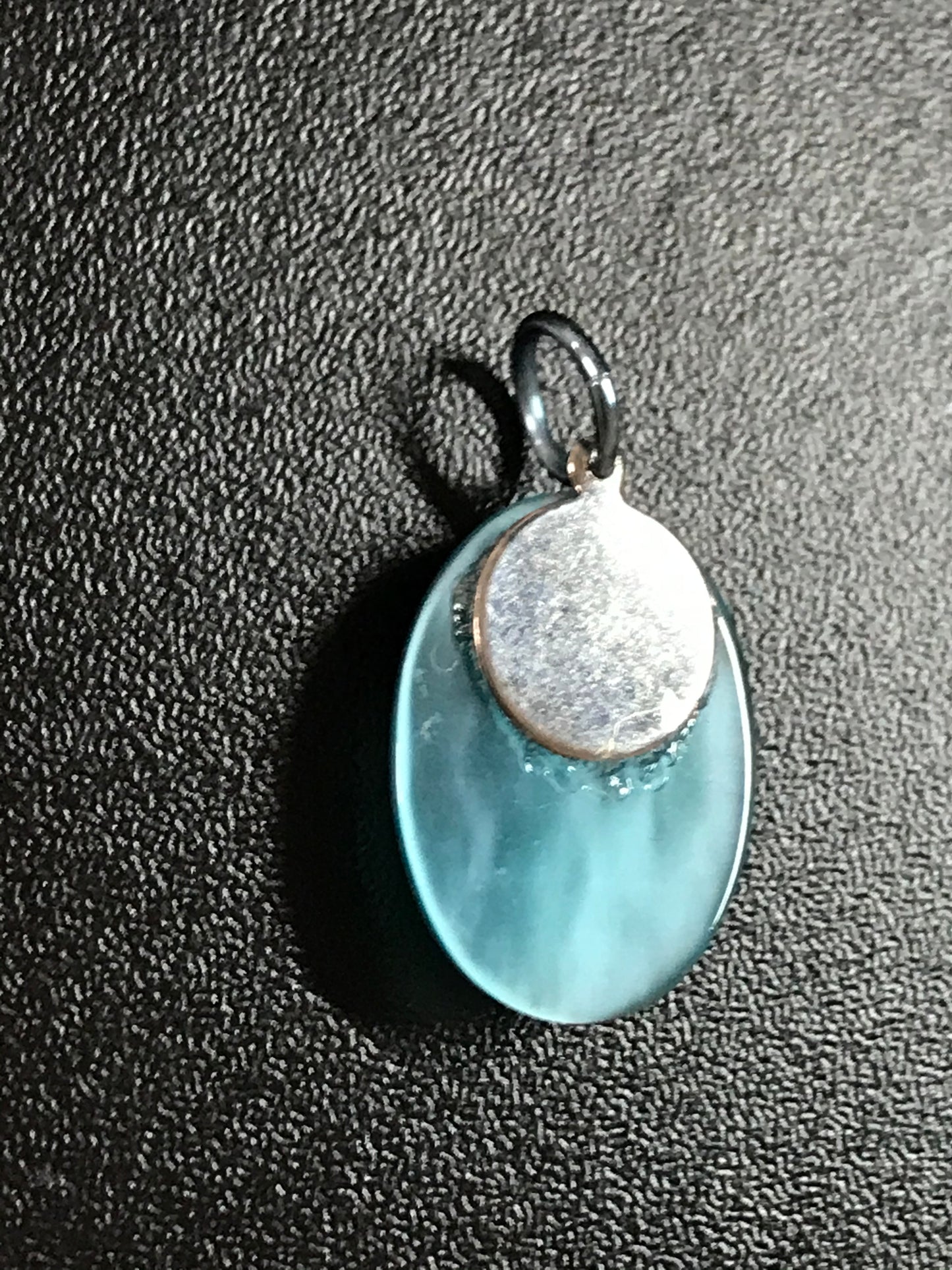 Turquoise Blue Cat's Eye Pendant