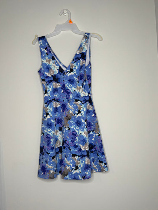 Blue Floral Forever 21 Dress, Size Small
