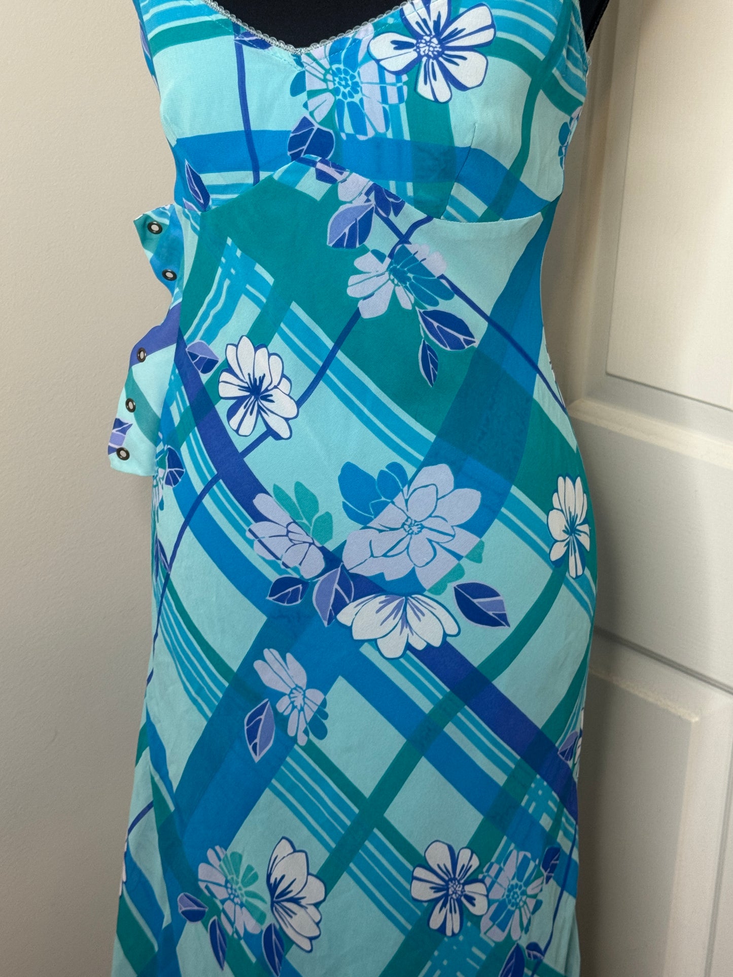 Blue Hott Kiss Y2K Dress, Size Small