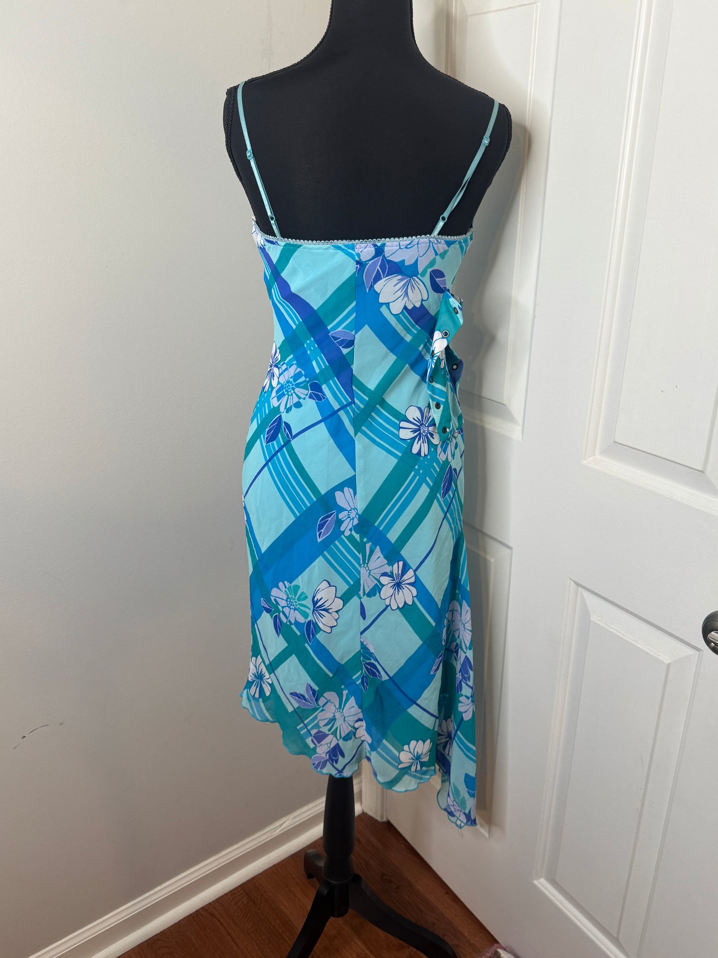 Blue Hott Kiss Y2K Dress, Size Small
