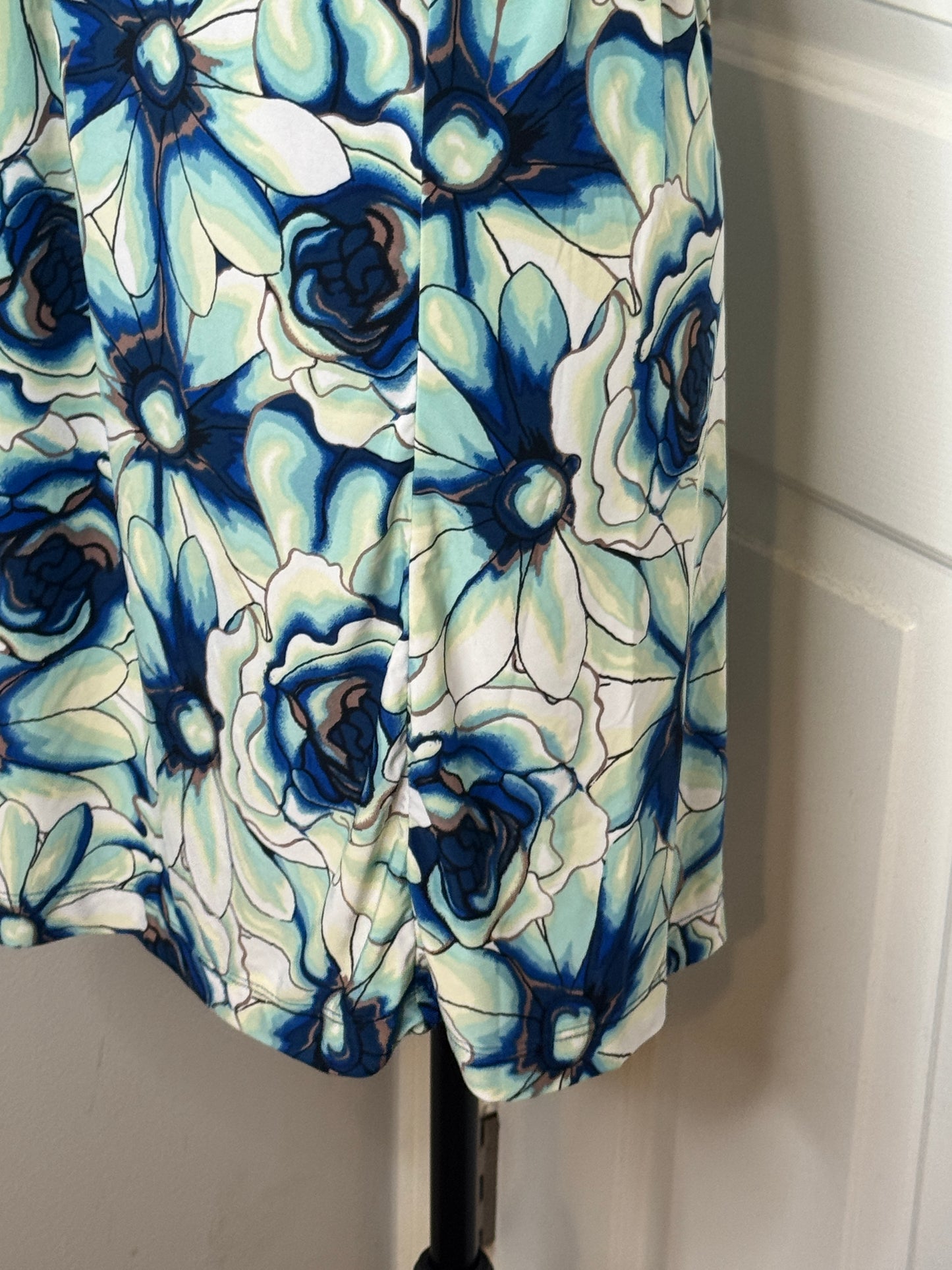 Blue and Deal Strappy Dress by Abrielle, Size Medium