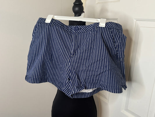 Blue and White Stripe BCG Shorts, Size 16