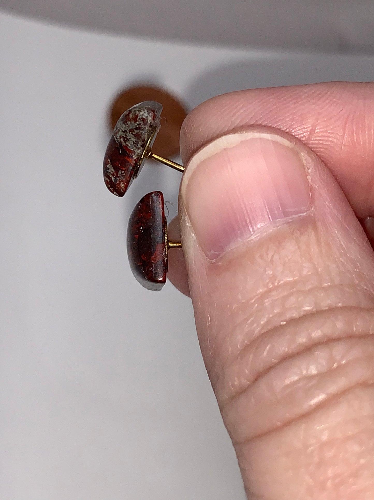 Brecciated Jasper Square Post Earrings