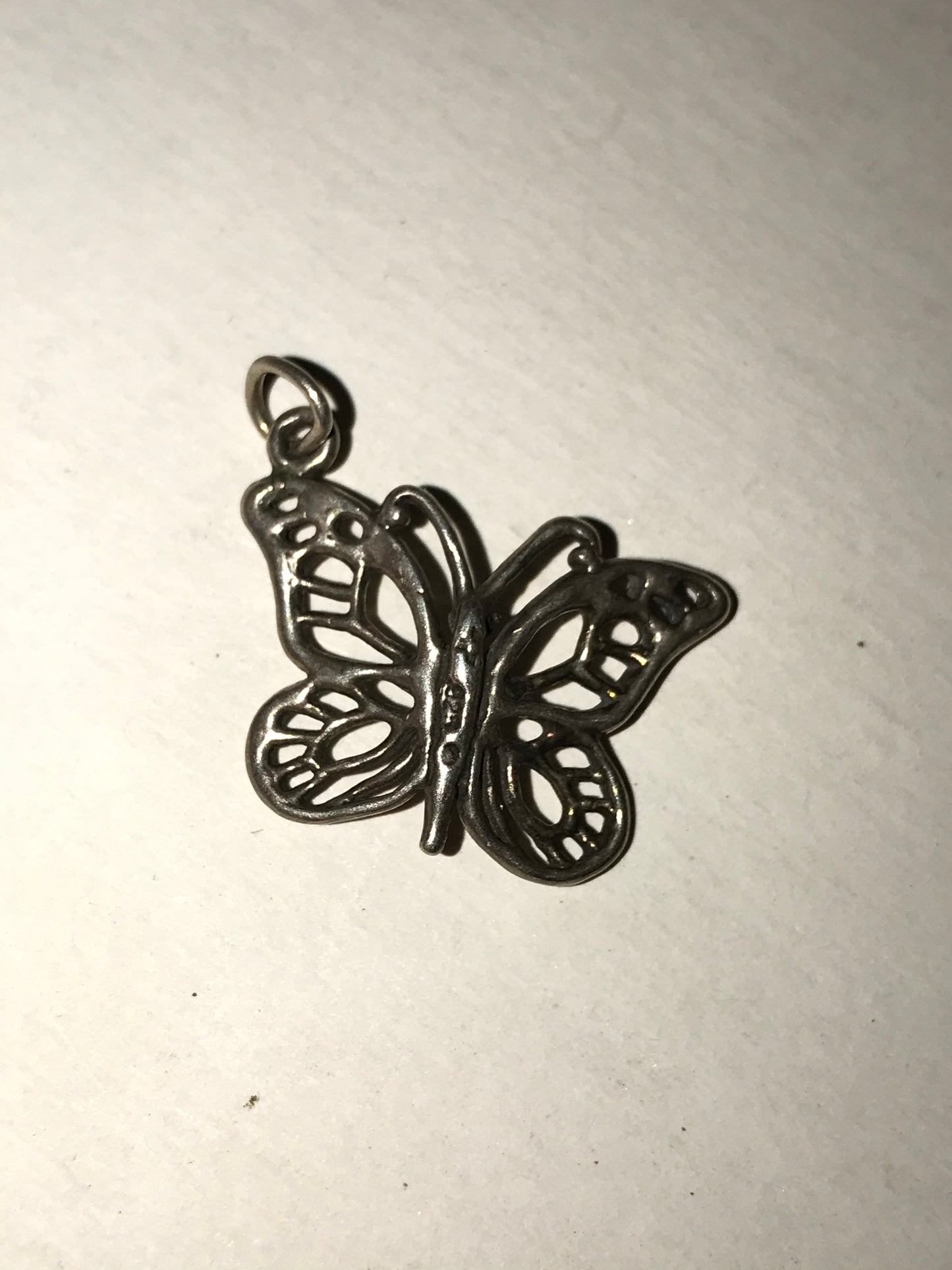 Sterling Silver Open Wing Butterfly Pendant