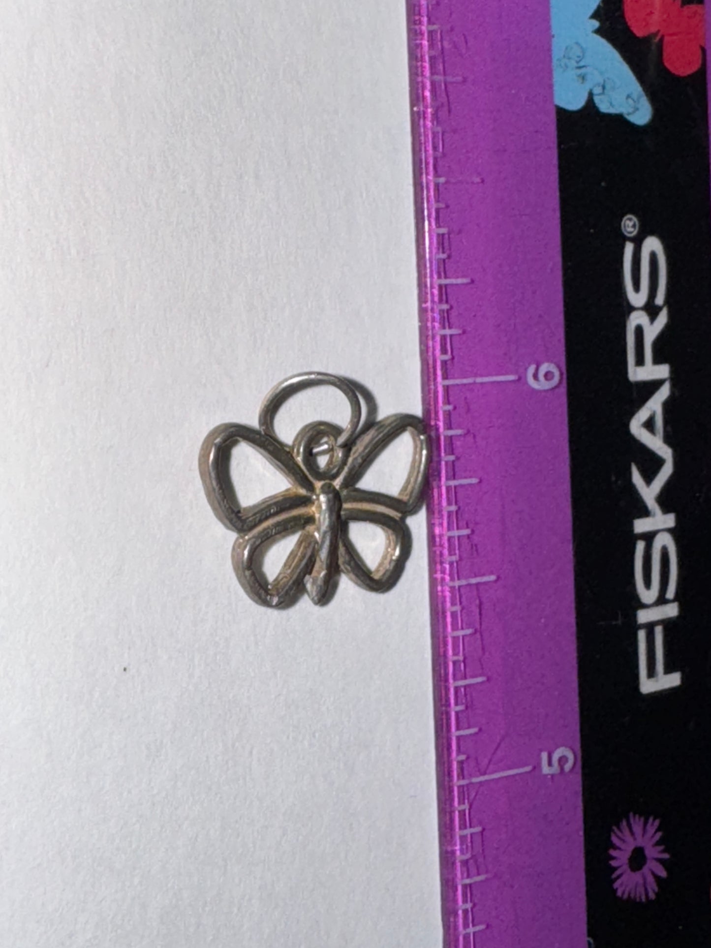 Sterling Silver Small Open Wing Butterfly Pendant