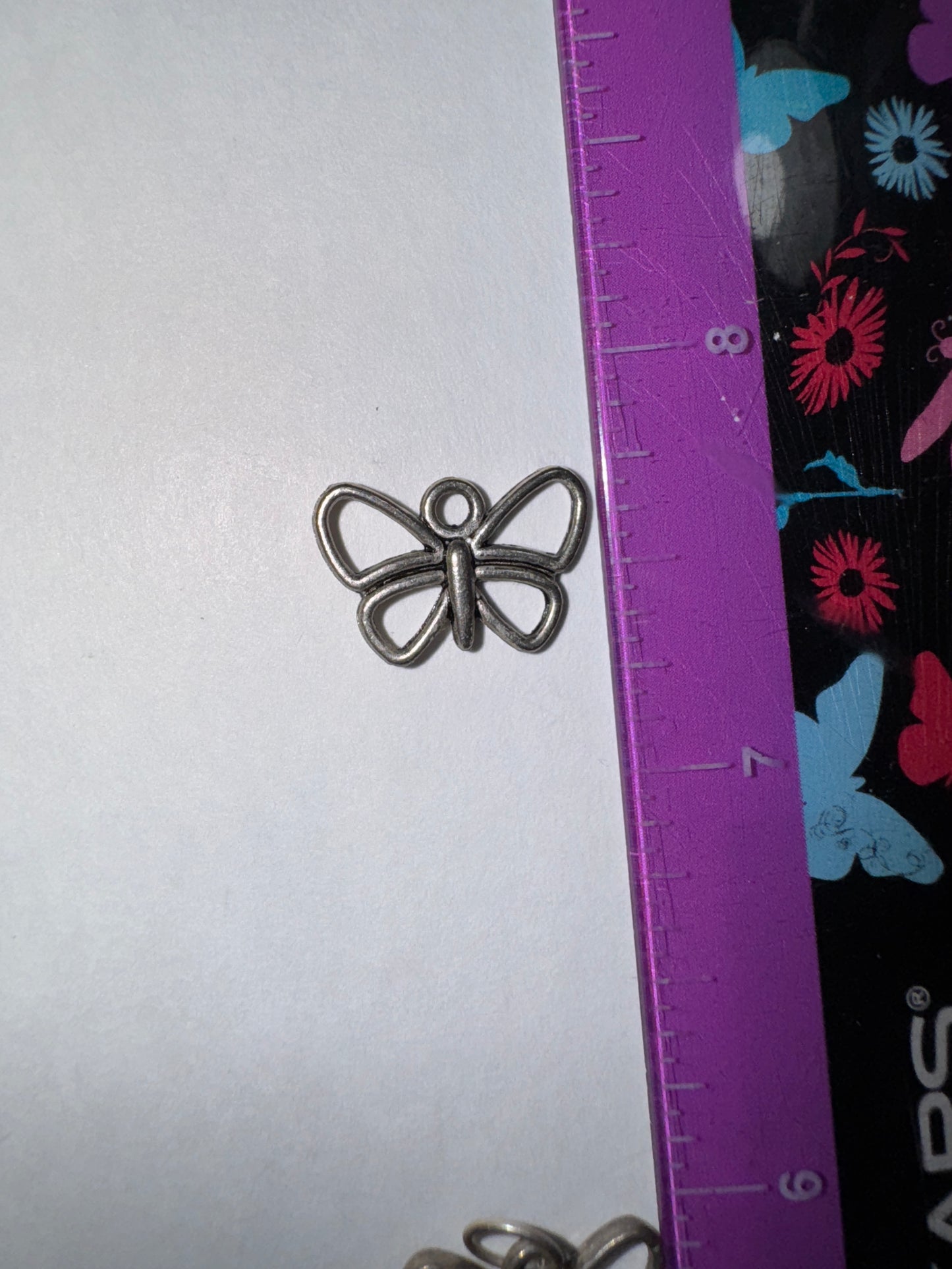 Sterling Silver Small Open Wing Butterfly Pendant