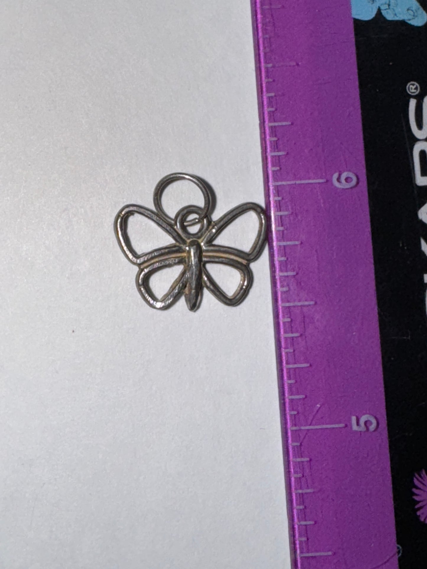 Sterling Silver Small Open Wing Butterfly Pendant