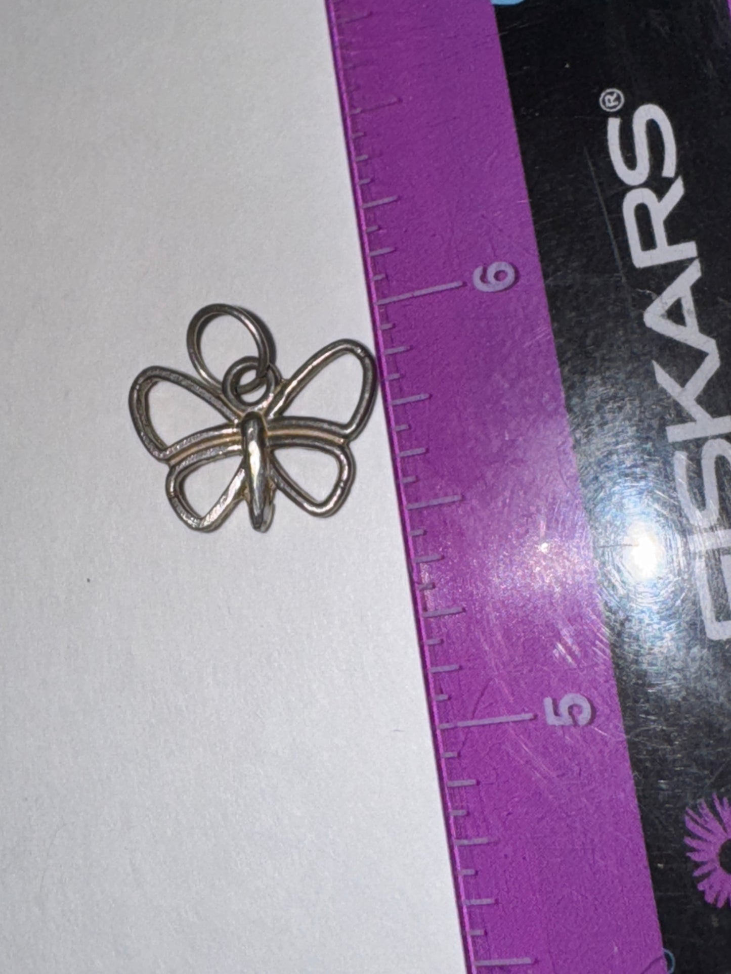 Sterling Silver Small Open Wing Butterfly Pendant