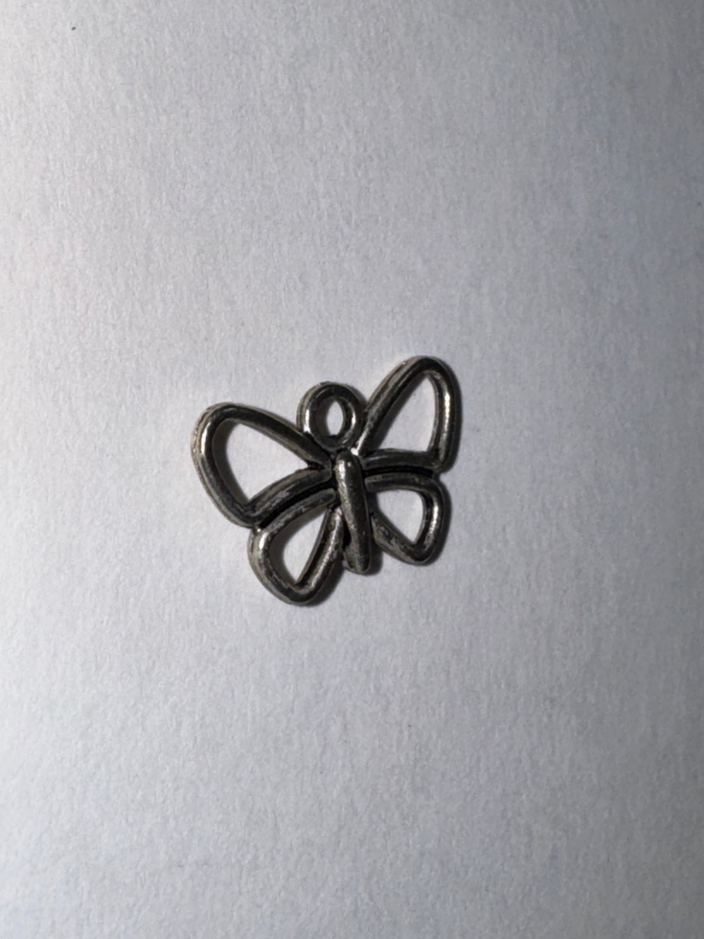 Sterling Silver Small Open Wing Butterfly Pendant