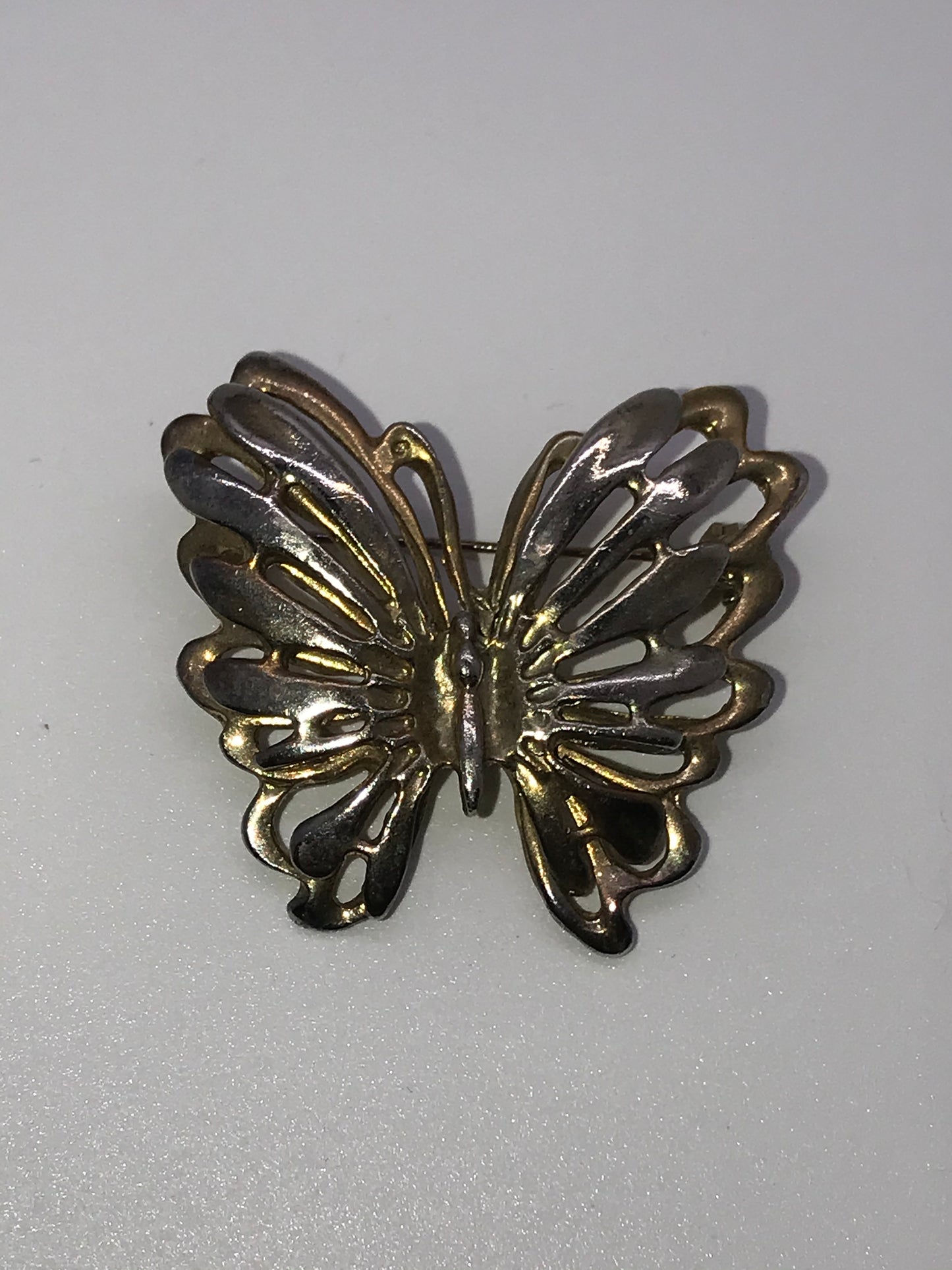 Gold Tone Vintage Butterfly Pin