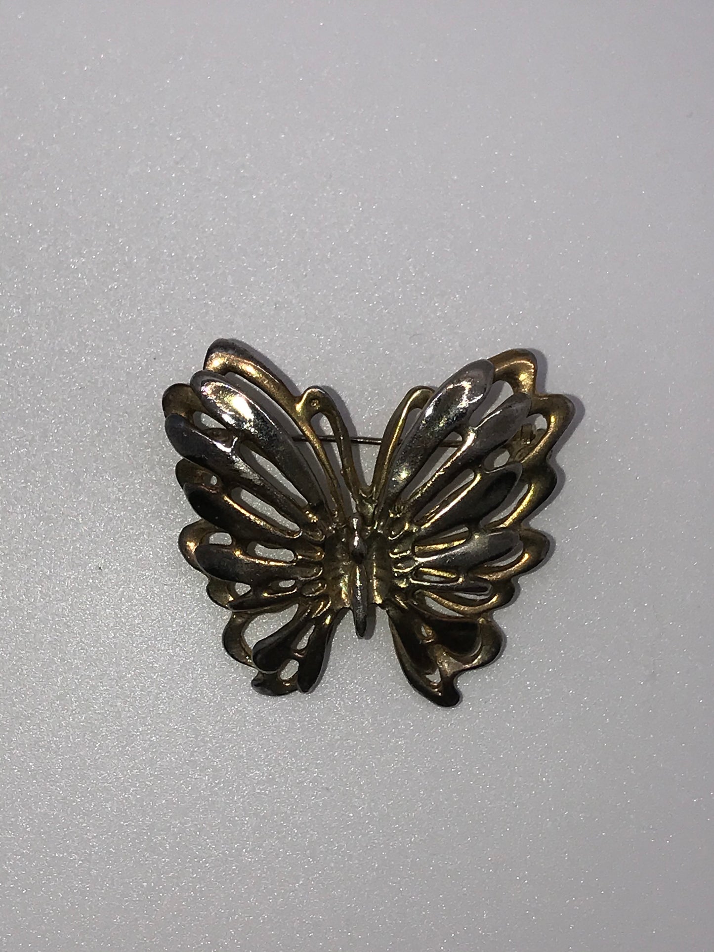 Gold Tone Vintage Butterfly Pin