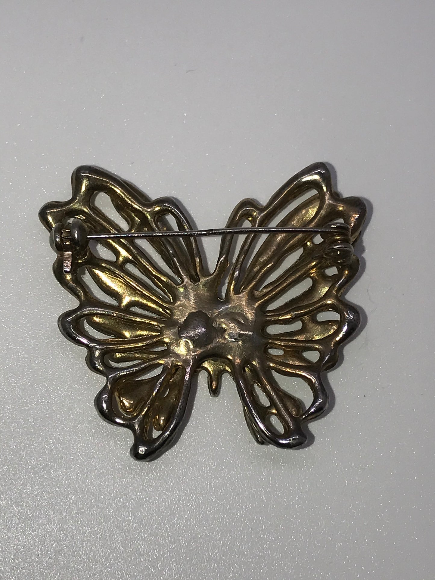 Gold Tone Vintage Butterfly Pin