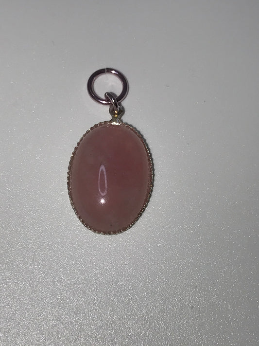 Cherry Quartz Oval Pendant