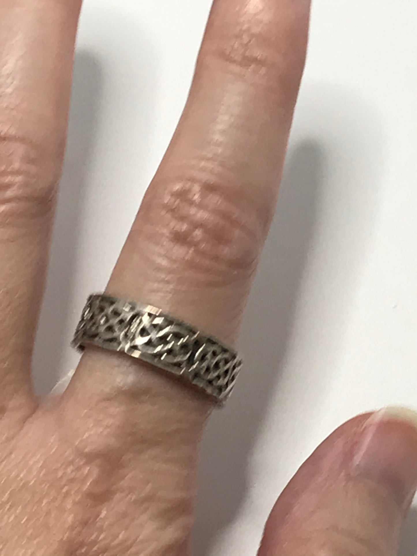Sterling Silver Celtic Knot Ring, Size 9 1/2