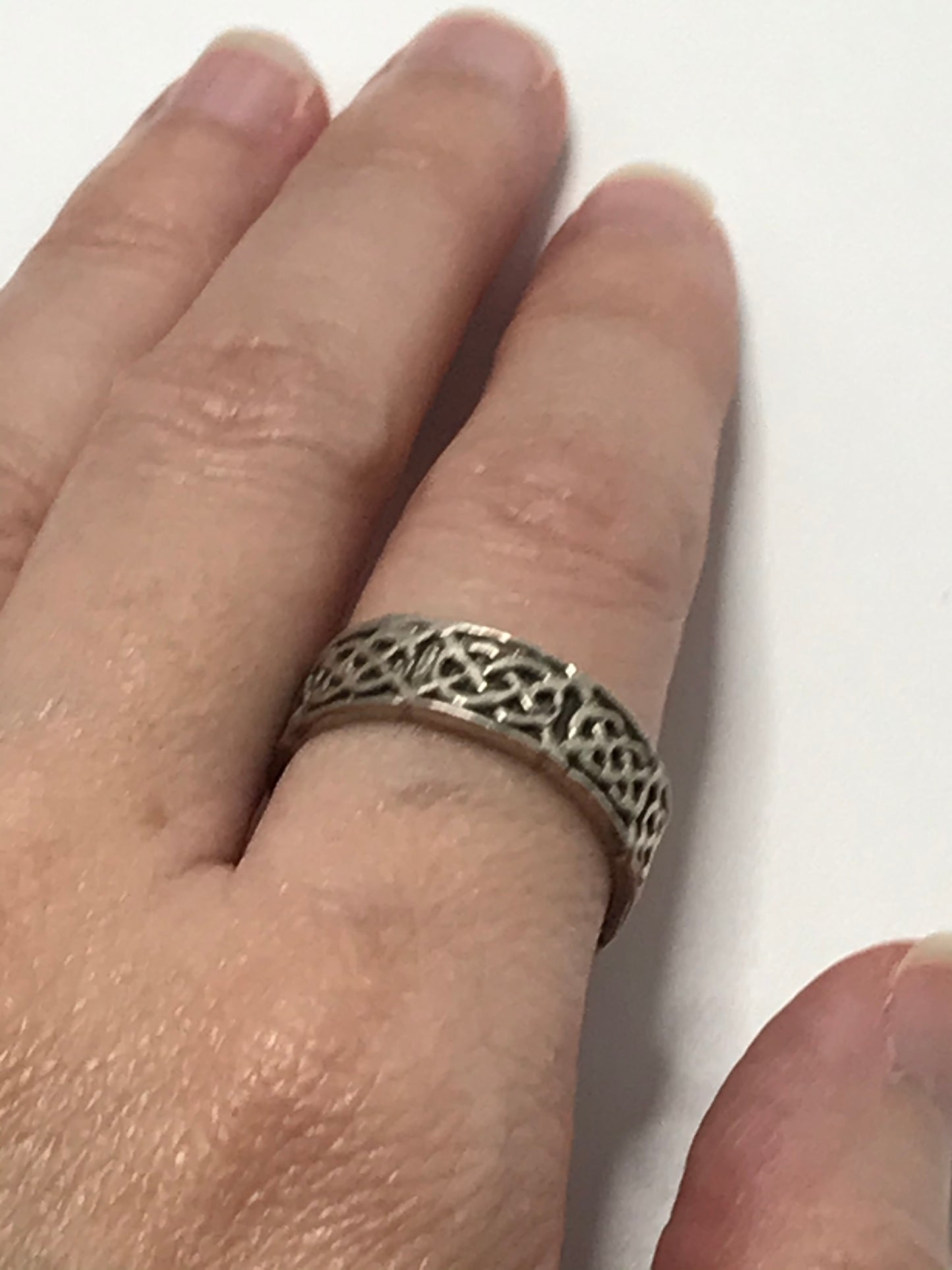 Sterling Silver Celtic Knot Ring, Size 9 1/2