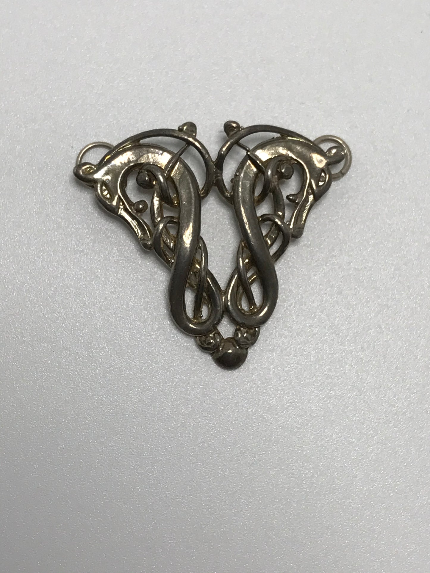 Sterling Silver Two Head Celtic Horse Pendant